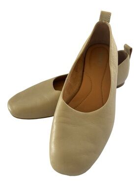 Born Kheli20 Tan Leather Flats Ballerina Neutral Classic Womens Size 8.5M